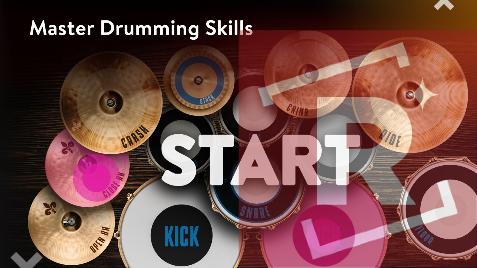 Real Drum Mod APK drum layout