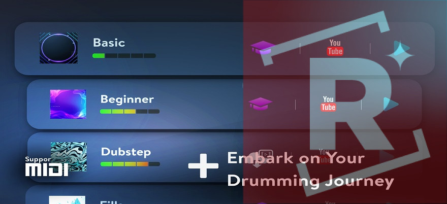 Real Drum Mod APK layout drum