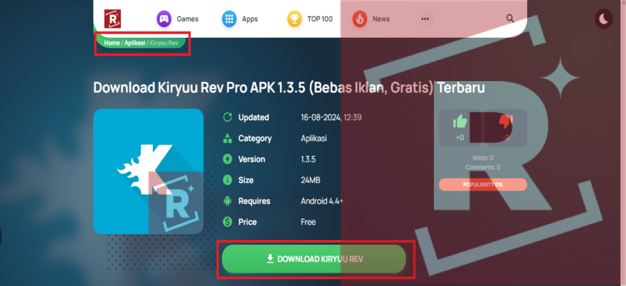 download kiryuu rev pro apk