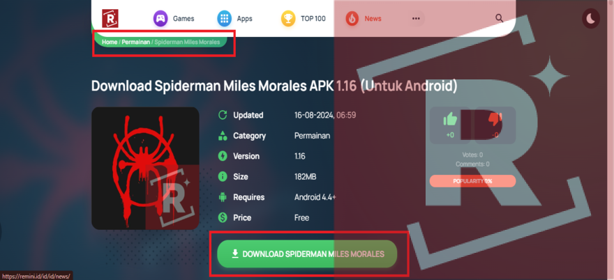 download spiderman miles morales apk