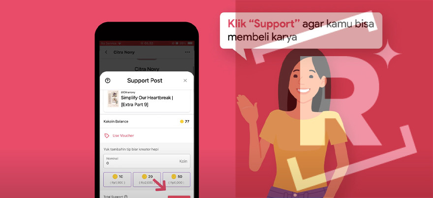 Tutorial Membeli Karya Di Karyakarsa Mod Apk