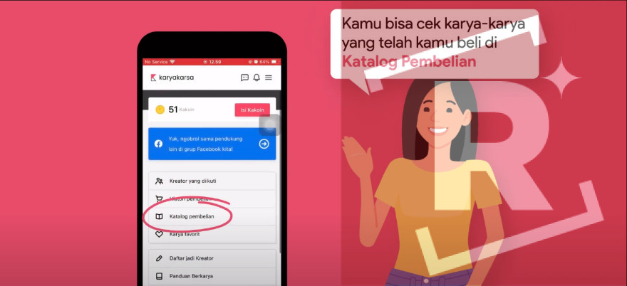 Tutorial Membeli Karya Di Karyakarsa Mod Apk